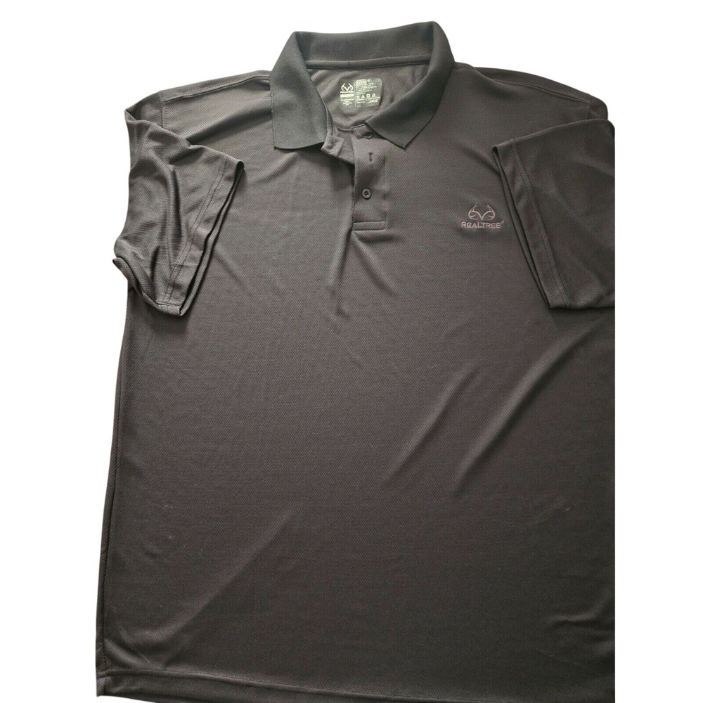 RealTree Golf Polo Shirt Mens Large Gray 100% Polyester RN 147453